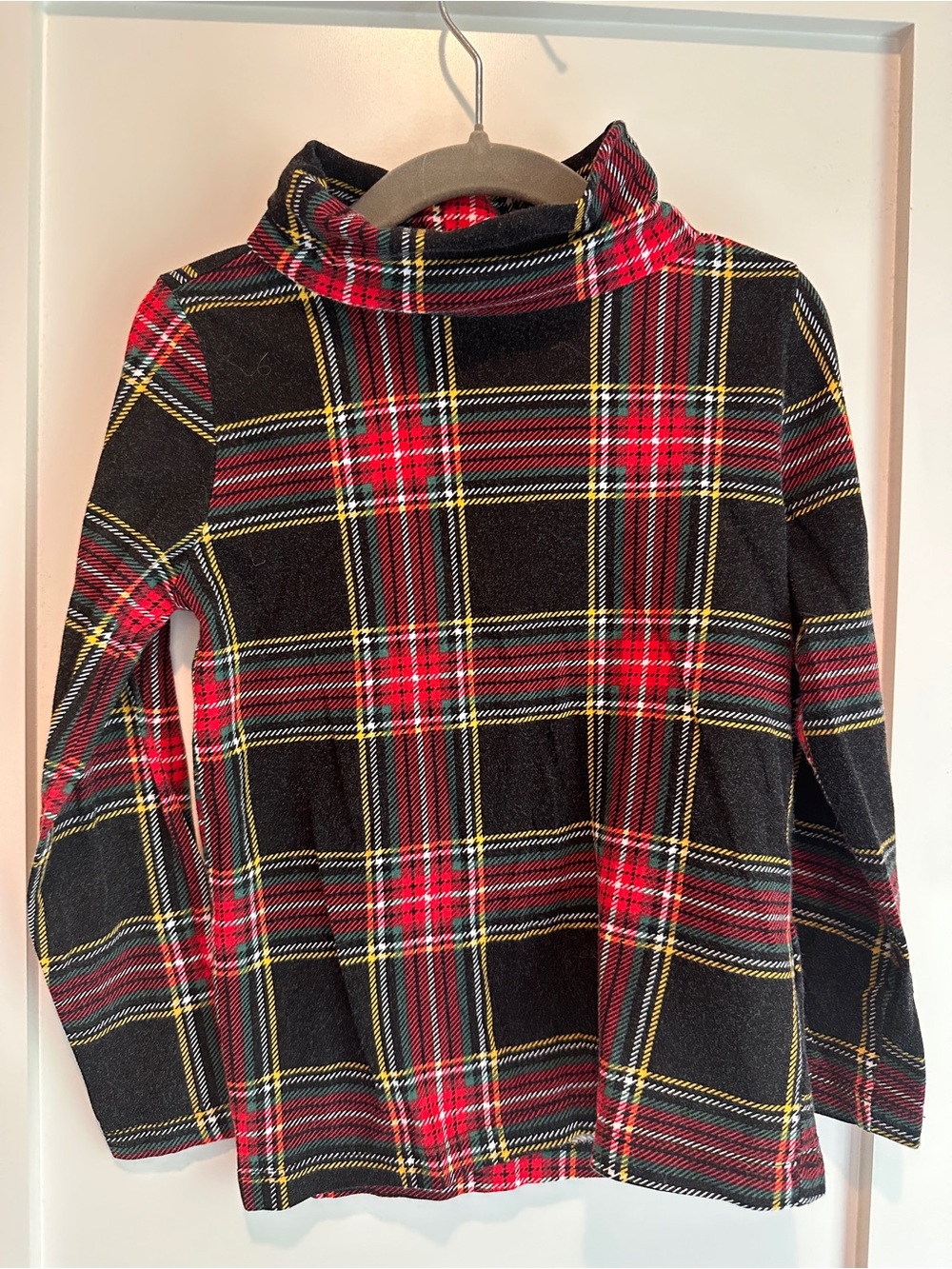 Crewcuts Plaid Turtleneck Top